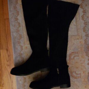 REACTION KENNETH COLE SUEDE BOOTS MICROFIBER OTK THIGH HIGH SZ 8.5 - 9 WIND - Y